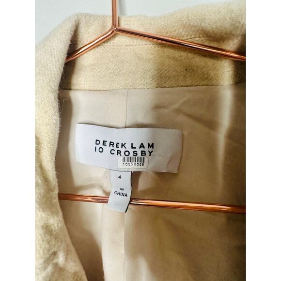 DEREK LAM 10 CROSBY Off-White Twill Wool Blend Jasper Utility Blazer Jacket sz 4 - Picture 10 of 13